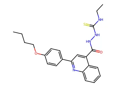 1-[[2-(4-Butoxyphenyl)quinoline-4-carbonyl]amino]-3-ethylthiourea structure