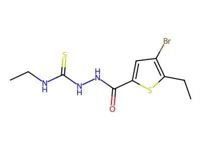 1-[(4-Bromo-5-ethylthiophene-2-carbonyl)amino]-3-ethylthiourea structure