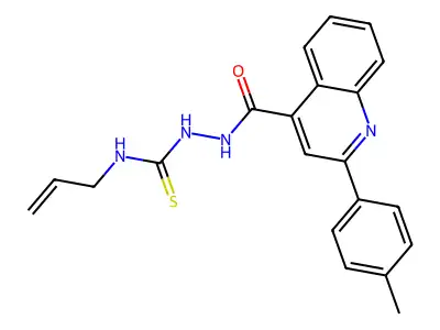 1-[[2-(4-Methylphenyl)quinoline-4-carbonyl]amino]-3-prop-2-enylthiourea structure