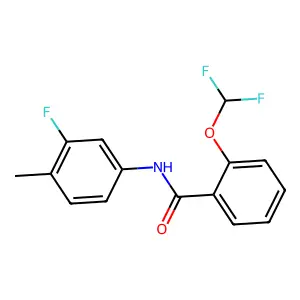 2-(difluoromethoxy)-N-(3-fluoro-4-methylphenyl)benzamide structure