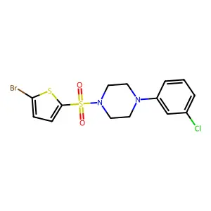 1-(5-Bromothiophen-2-yl)sulfonyl-4-(3-chlorophenyl)piperazine structure