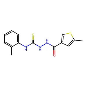 1-(2-Methylphenyl)-3-[[(5-methyl-3-thiophenyl)-oxomethyl]amino]thiourea structure