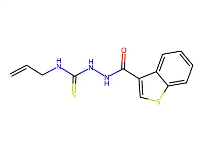 N-allyl-2-(1-benzothien-3-ylcarbonyl)hydrazinecarbothioamide structure