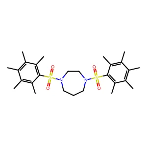 1,4-Bis[(2,3,4,5,6-pentamethylphenyl)sulfonyl]-1,4-diazepane structure