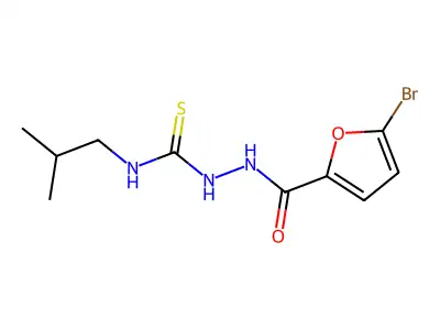 2-(5-bromo-2-furoyl)-N-isobutylhydrazinecarbothioamide structure
