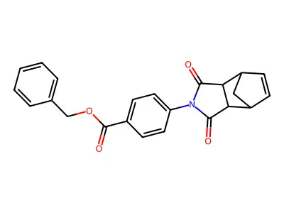 benzyl 4-(1,3-dioxo-1,3,3a,4,7,7a-hexahydro-2H-4,7-methanoisoindol-2-yl)benzoate structure