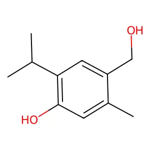 Benzenemethanol, 4-hydroxy-2-methyl-5-(1-methylethyl)- structure