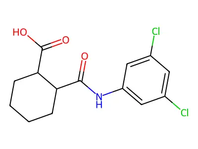 2-[(3,5-dichlorophenyl)carbamoyl]cyclohexane-1-carboxylic Acid structure