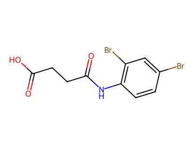 4-[(2,4-Dibromophenyl)amino]-4-oxobutanoic acid structure