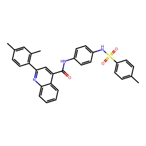 2-(2,4-dimethylphenyl)-N-[4-[(4-methylphenyl)sulfonylamino]phenyl]quinoline-4-carboxamide structure