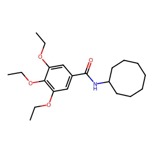 N-cyclooctyl-3,4,5-triethoxybenzamide structure