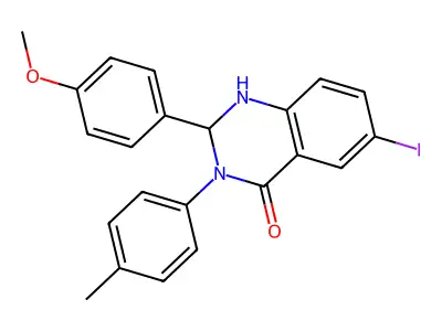 6-Iodo-2-(4-methoxyphenyl)-3-(4-methylphenyl)-1,2-dihydroquinazolin-4-one structure