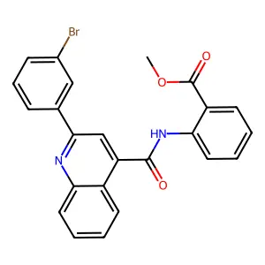 Methyl 2-[[2-(3-bromophenyl)quinoline-4-carbonyl]amino]benzoate structure