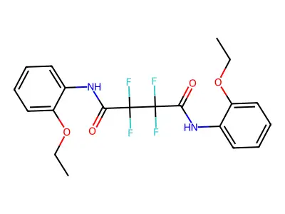 N,N'-bis(2-ethoxyphenyl)-2,2,3,3-tetrafluorobutanediamide structure