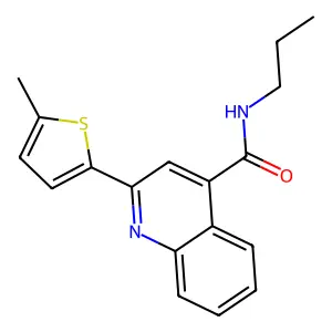 2-(5-methylthiophen-2-yl)-N-propylquinoline-4-carboxamide structure