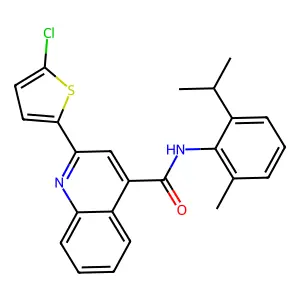 2-(5-chloro-2-thienyl)-N-(2-isopropyl-6-methylphenyl)-4-quinolinecarboxamide structure