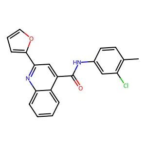 N-(3-chloro-4-methylphenyl)-2-(2-furyl)-4-quinolinecarboxamide structure
