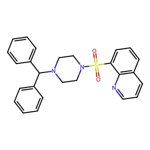 8-(4-Benzhydrylpiperazin-1-yl)sulfonylquinoline structure