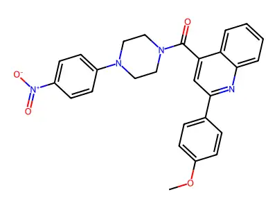 [2-(4-Methoxyphenyl)quinolin-4-yl]-[4-(4-nitrophenyl)piperazin-1-yl]methanone structure