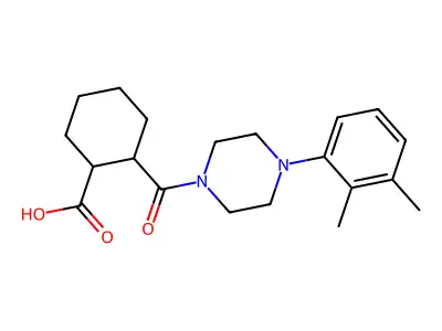 2-[4-(2,3-dimethylphenyl)piperazine-1-carbonyl]cyclohexane-1-carboxylic Acid structure