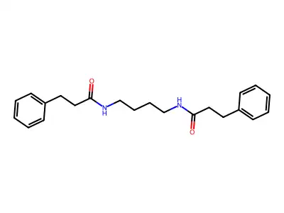 3-phenyl-N-[4-(3-phenylpropanoylamino)butyl]propanamide structure