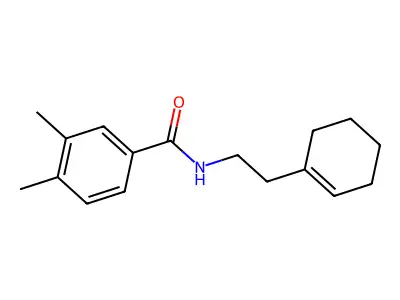 N-[2-(cyclohexen-1-yl)ethyl]-3,4-dimethylbenzamide structure