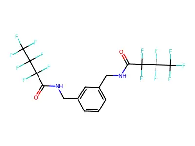 Butanamide, N,N'-[1,3-phenylenebis(methylene)]bis[2,2,3,3,4,4,4-heptafluoro- structure