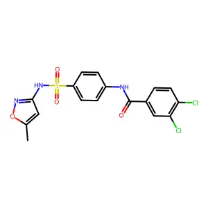 3,4-dichloro-N-[4-[(5-methyl-1,2-oxazol-3-yl)sulfamoyl]phenyl]benzamide structure