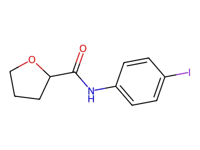 N-(4-iodophenyl)tetrahydrofuran-2-carboxamide structure