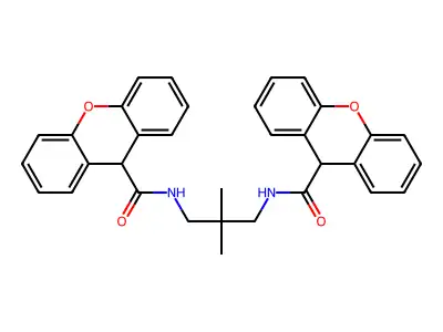 N-[2,2-dimethyl-3-(9H-xanthene-9-carbonylamino)propyl]-9H-xanthene-9-carboxamide structure