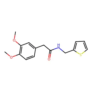 2-(3,4-dimethoxyphenyl)-N-(2-thienylmethyl)acetamide structure