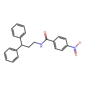N-(3,3-diphenylpropyl)-4-nitrobenzamide structure