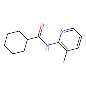 N-(3-methylpyridin-2-yl)cyclohexanecarboxamide structure