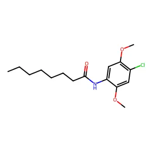 N-(4-chloro-2,5-dimethoxyphenyl)octanamide structure