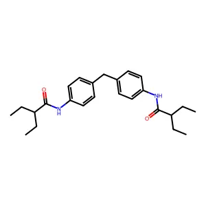 2-ethyl-N-[4-[[4-(2-ethylbutanoylamino)phenyl]methyl]phenyl]butanamide structure