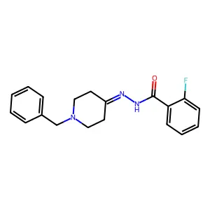 N'-(1-Benzyl-4-piperidinylidene)-2-fluorobenzohydrazide structure
