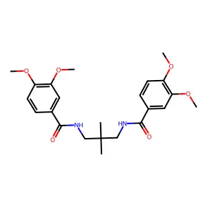 N-{3-[(3,4-dimethoxybenzoyl)amino]-2,2-dimethylpropyl}-3,4-dimethoxybenzamide structure