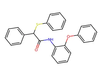 N-(2-phenoxyphenyl)-2-phenyl-2-(phenylsulfanyl)acetamide structure