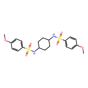 4-methoxy-N-[4-[(4-methoxyphenyl)sulfonylamino]cyclohexyl]benzenesulfonamide structure