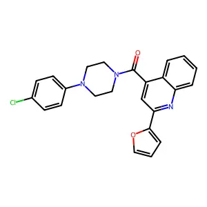 [4-(4-Chlorophenyl)piperazin-1-yl]-[2-(furan-2-yl)quinolin-4-yl]methanone structure