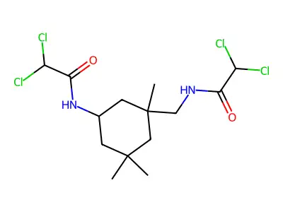 2,2-dichloro-N-(3-{[(dichloroacetyl)amino]methyl}-3,5,5-trimethylcyclohexyl)acetamide structure