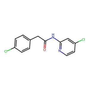 2-(4-chlorophenyl)-N-(4-chloropyridin-2-yl)acetamide structure