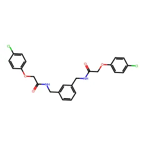2-(4-chlorophenoxy)-N-[[3-[[[2-(4-chlorophenoxy)acetyl]amino]methyl]phenyl]methyl]acetamide structure