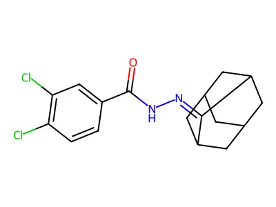 N-(2-adamantylideneamino)-3,4-dichlorobenzamide structure