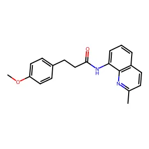 4-Methoxy-N-(2-methyl-8-quinolinyl)benzenepropanamide structure