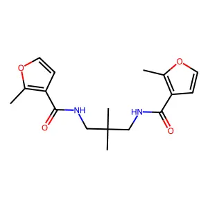 N-[2,2-dimethyl-3-[(2-methylfuran-3-carbonyl)amino]propyl]-2-methylfuran-3-carboxamide structure