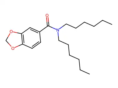 N,N-Dihexyl-1,3-benzodioxole-5-carboxamide structure