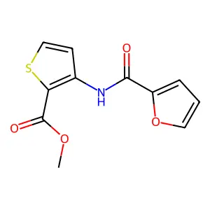 Methyl 3-(2-furoylamino)-2-thiophenecarboxylate structure