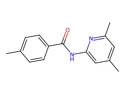 N-(4,6-dimethylpyridin-2-yl)-4-methylbenzamide structure