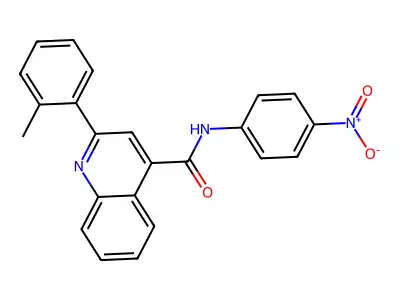 N-{4-nitrophenyl}-2-(2-methylphenyl)-4-quinolinecarboxamide structure